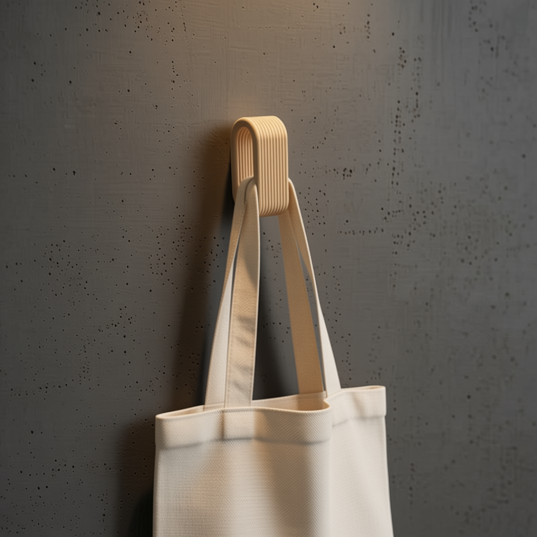 Ganci appendiasciugamani minimal 3D LEOTREDDI con design costine eleganti, ideale per ingresso o pareti di casa.